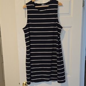 GAP Factory Navy and White Striped Mini Dress
